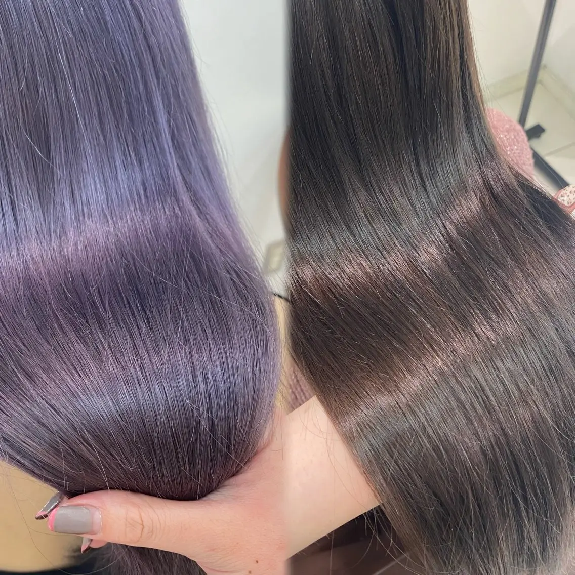 透明感カラー+髪質集中ケア5stepトリートメント🩶(コテ巻き付き)の写真