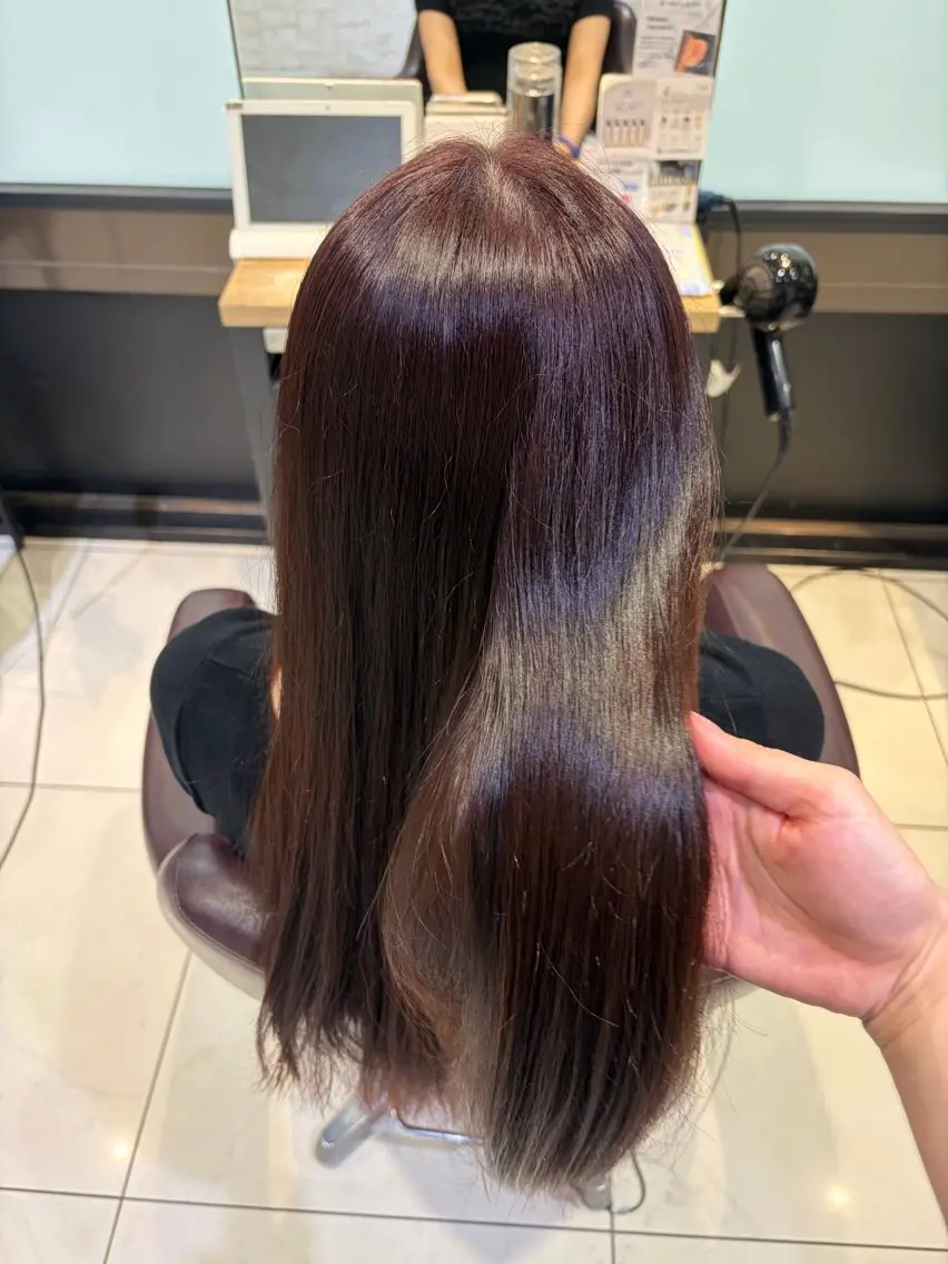 ロング カラー ヘアカラー 🎀ིྀ韓国風 艶カラー🤍ྀི小澤のヘアスタイル