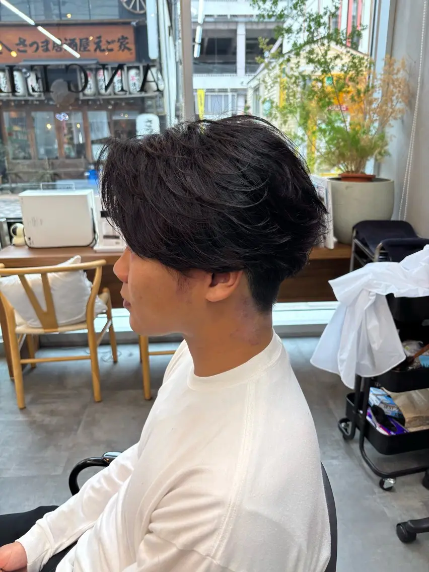 ショート メンズ カット パーマ 鹿児島 TSUBASAのヘアスタイル