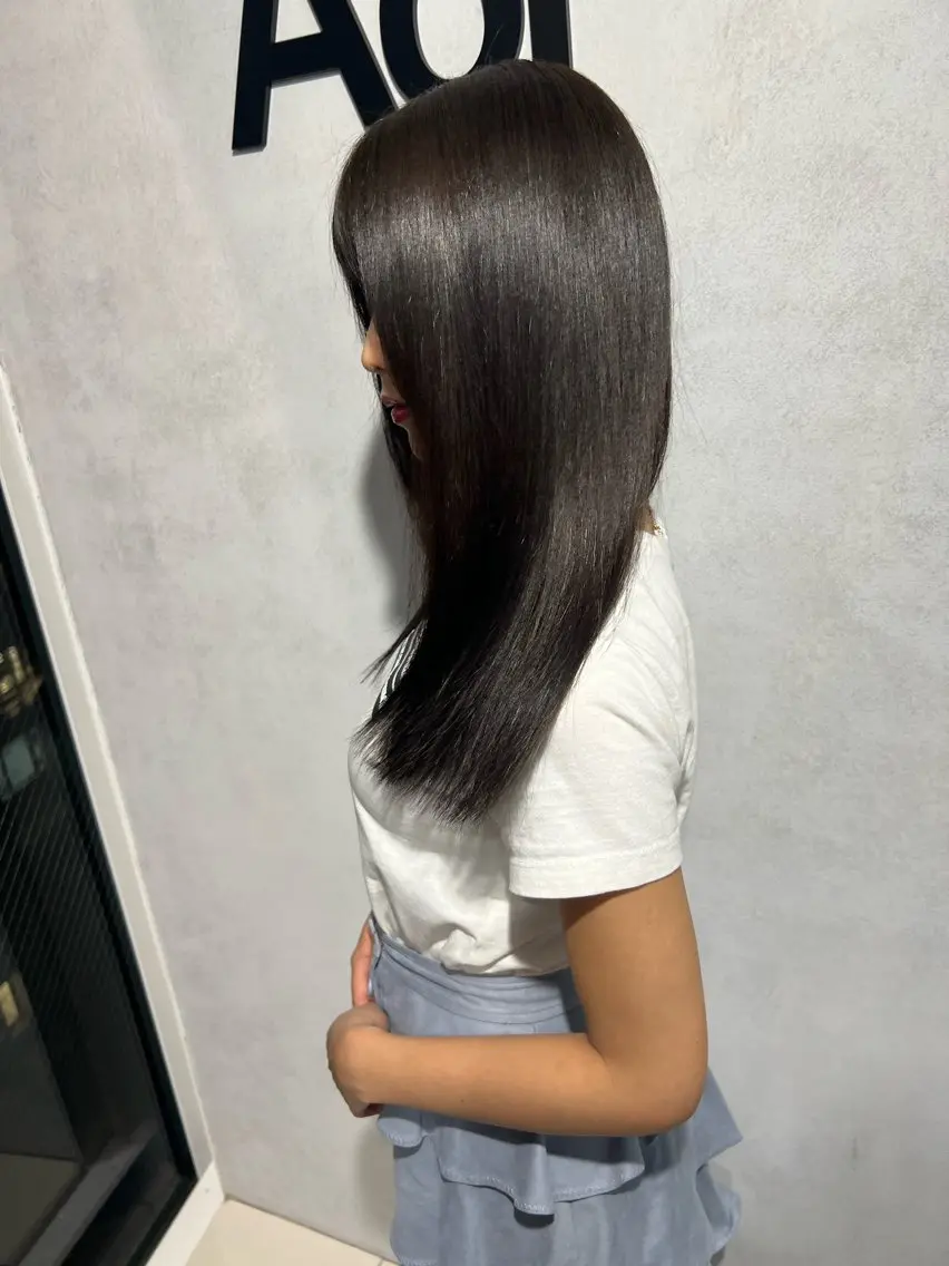 セミロング カラー 髪質改善 ✨髪質改善✨美髪 矯正🫧小泉のヘアスタイル