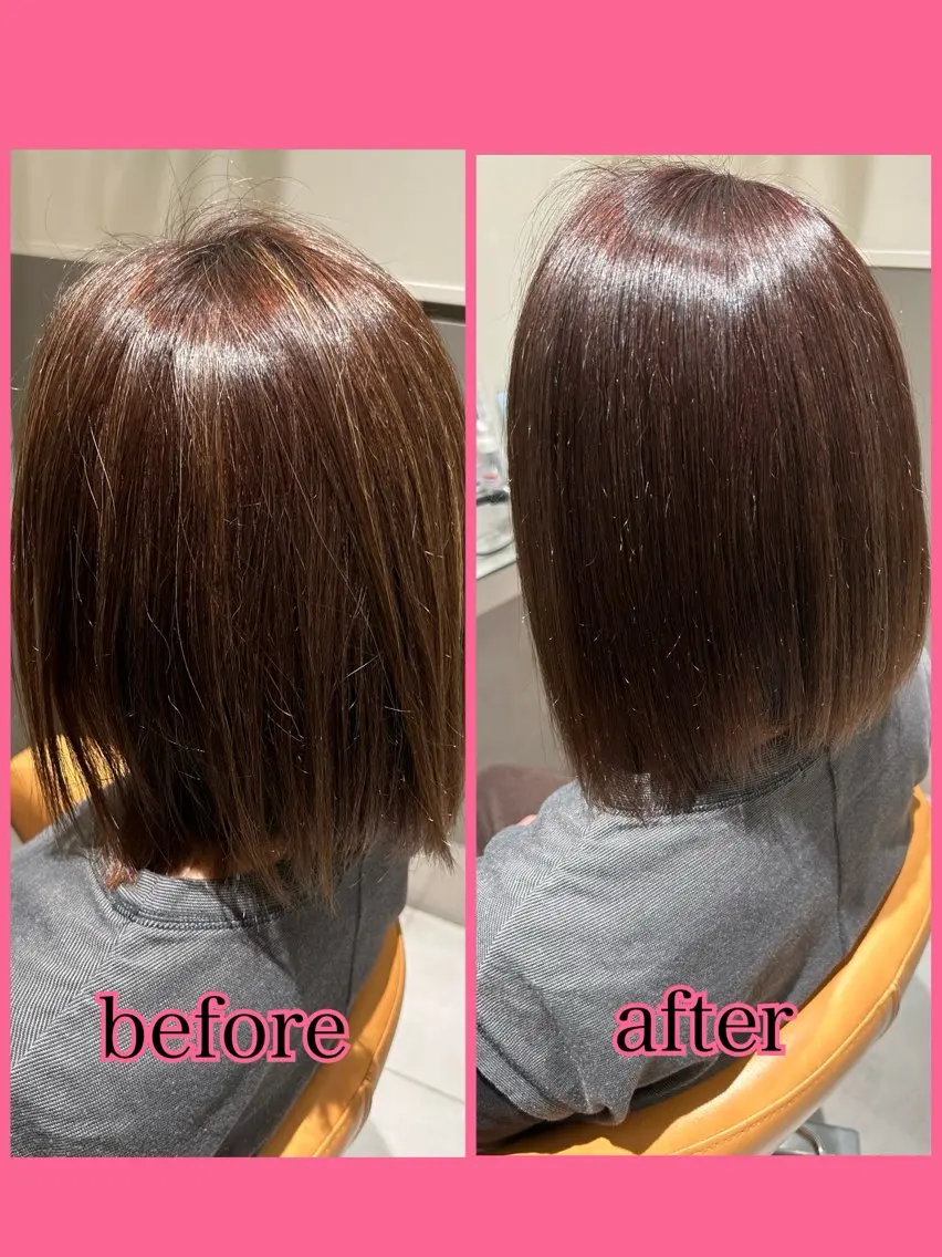 ミディアム カラー 大久保 陽子のヘアスタイル