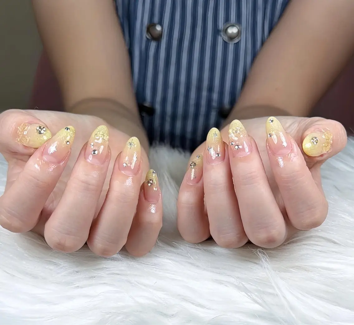 ネイル アートネイル ボルドー フレンチネイル ジェルネイル 氷ネイル・うるうるネイル ハンドネイル Yuki Nailsalonのネイルデザイン