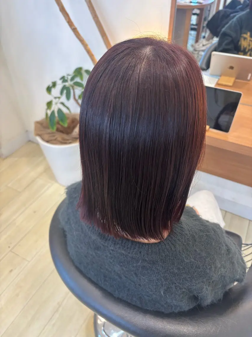 カラー レッドカラー 暖色❤️艶カラー/ あおいのヘアスタイル
