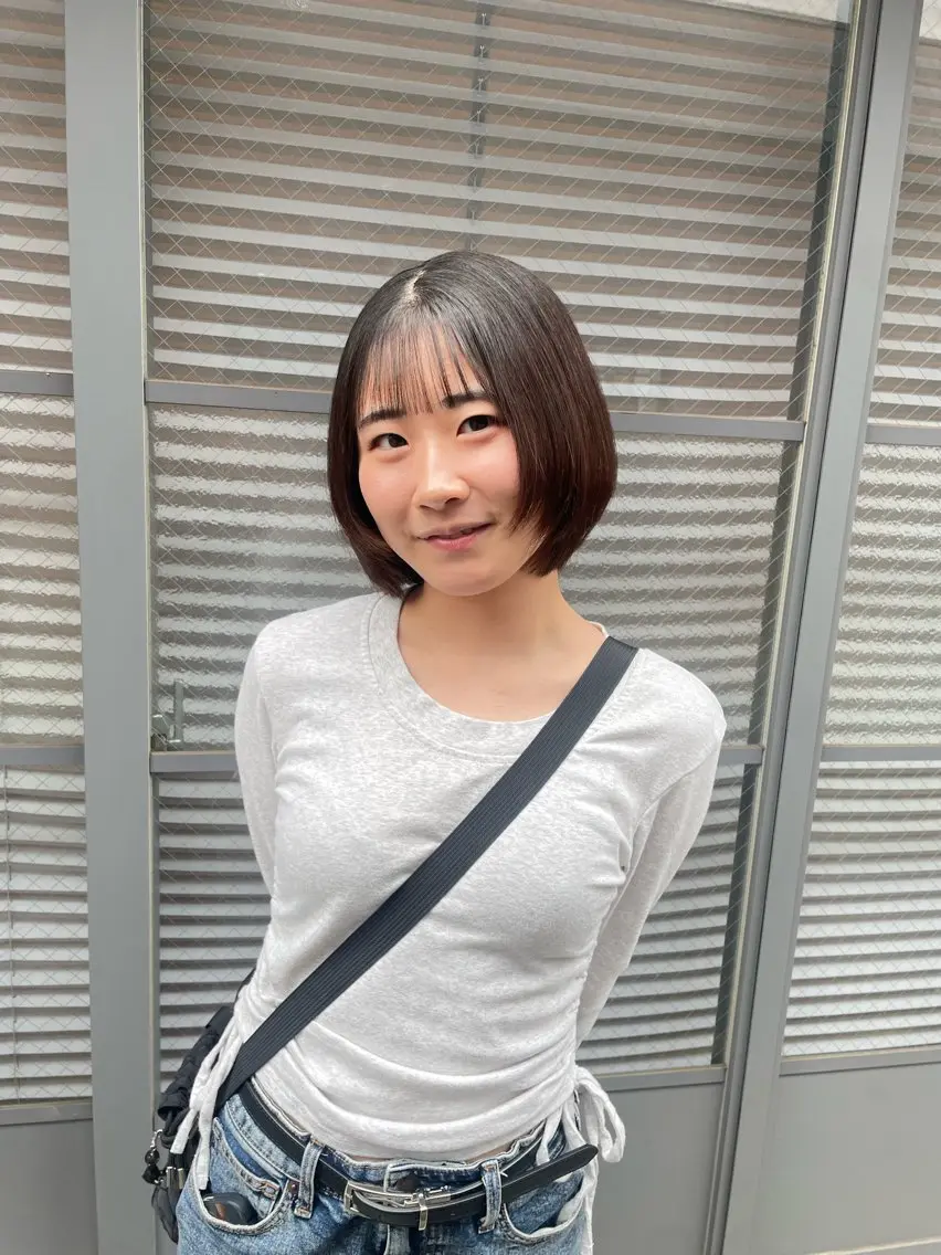 ショート 顔周りカット レイヤーカット 縮毛矯正 カット 🌷【暖色艶カラー】 shiori🌷のヘアスタイル