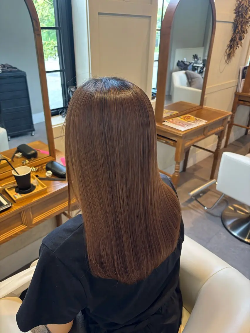 ロング カット 縮毛矯正 reciel / rinaのヘアスタイル
