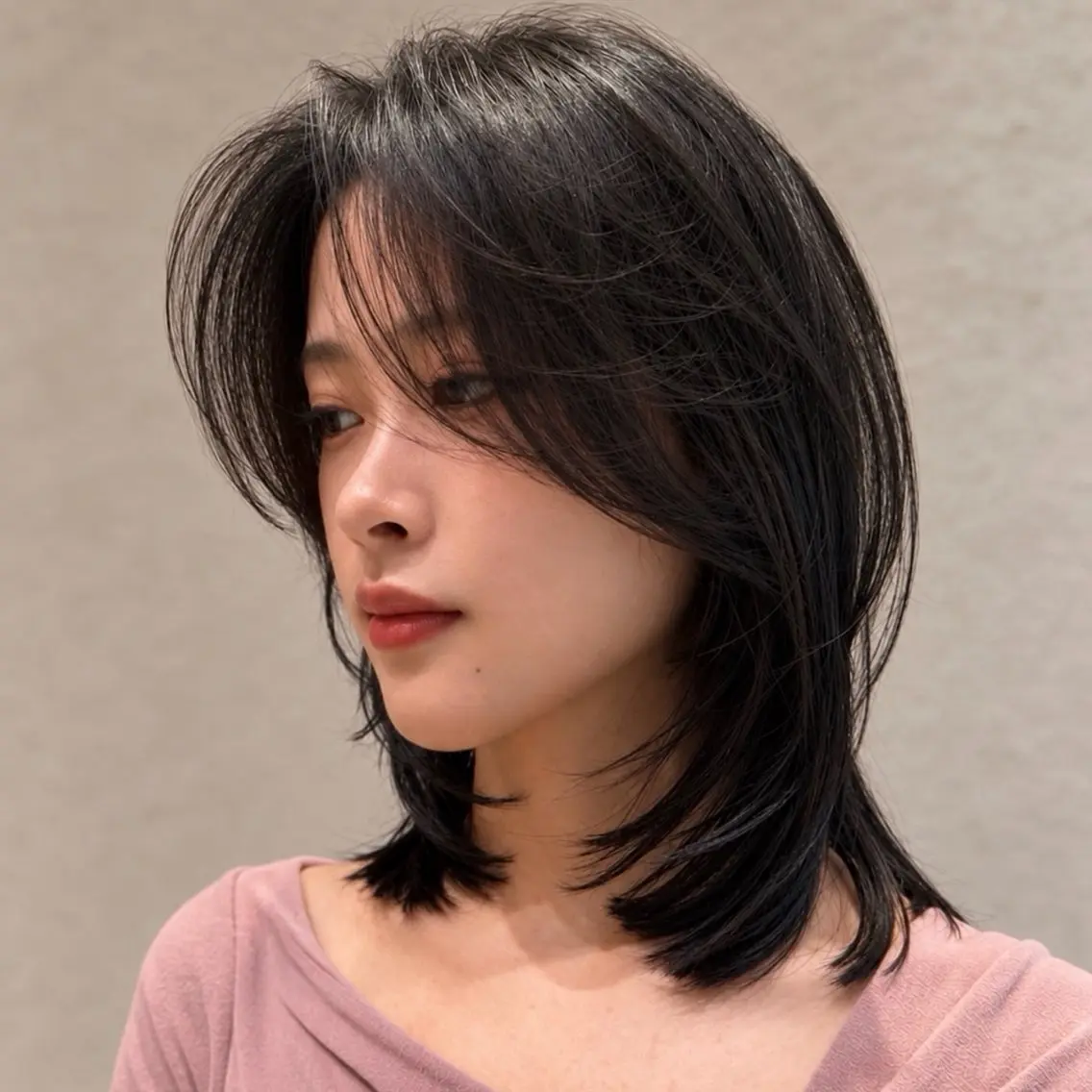 ミディアム カラー レイヤー|縮毛矯正 |韓国ボブ|岡田洸太のヘアスタイル