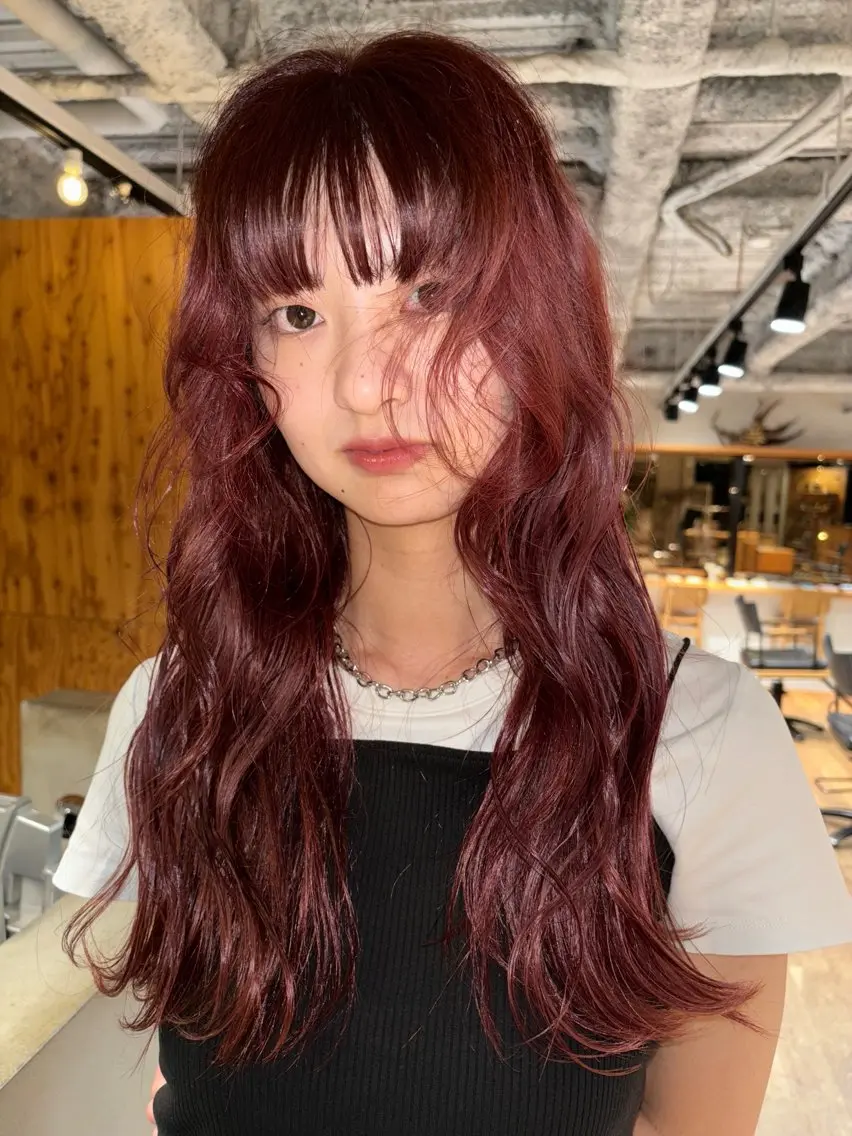 カラー ブリーチ ブリーチなしカラー サ エのヘアスタイル