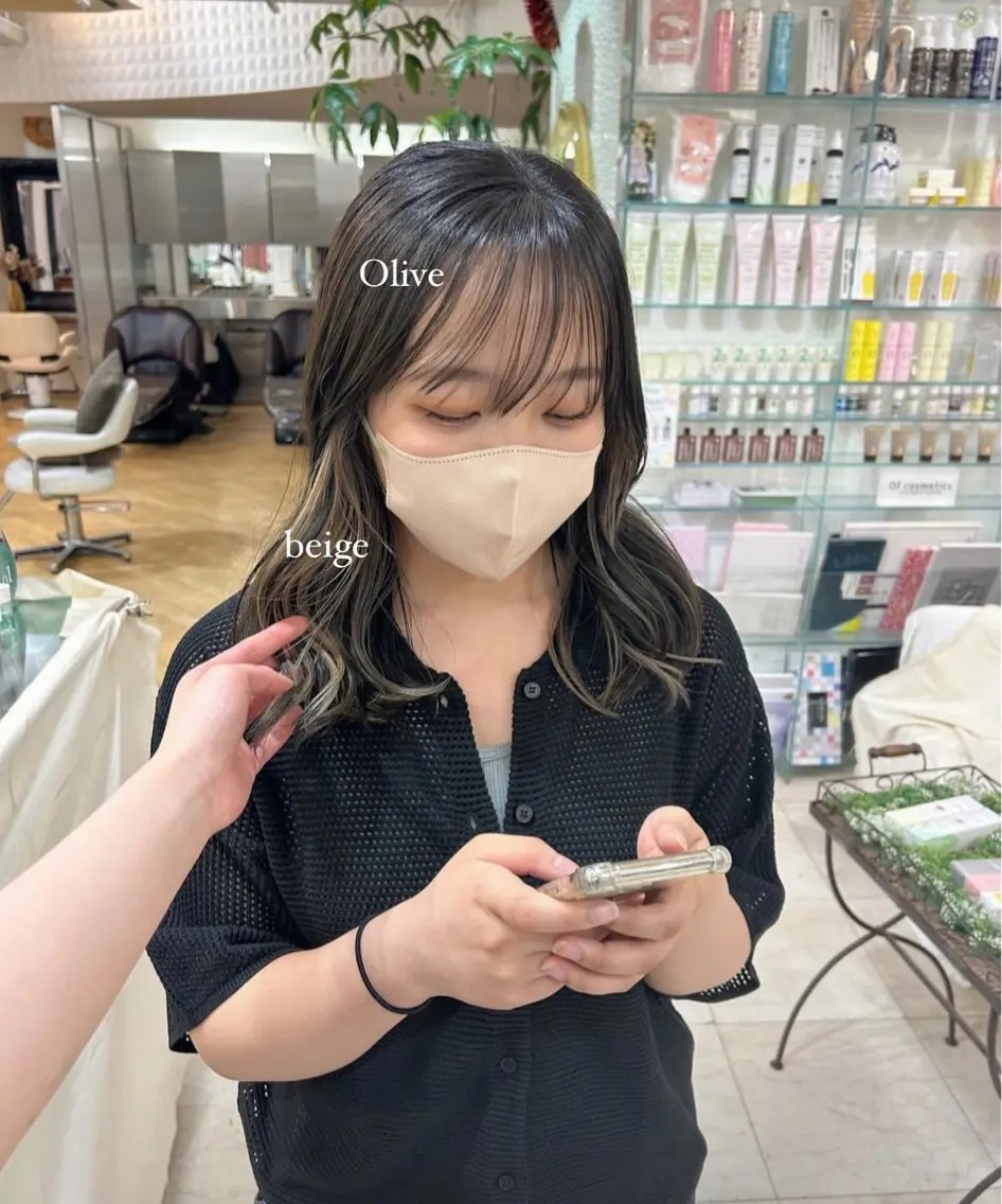 ミディアム カラー 透明感カラー ヘアカラー ありむらもえ/ 透明感カラーのヘアスタイル