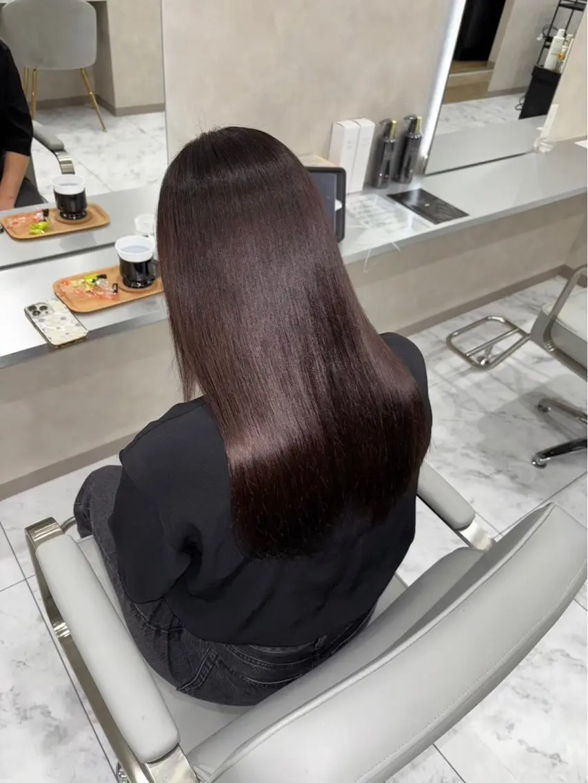 カット+髪質改善カラー+髪質改善ストレート✨の写真