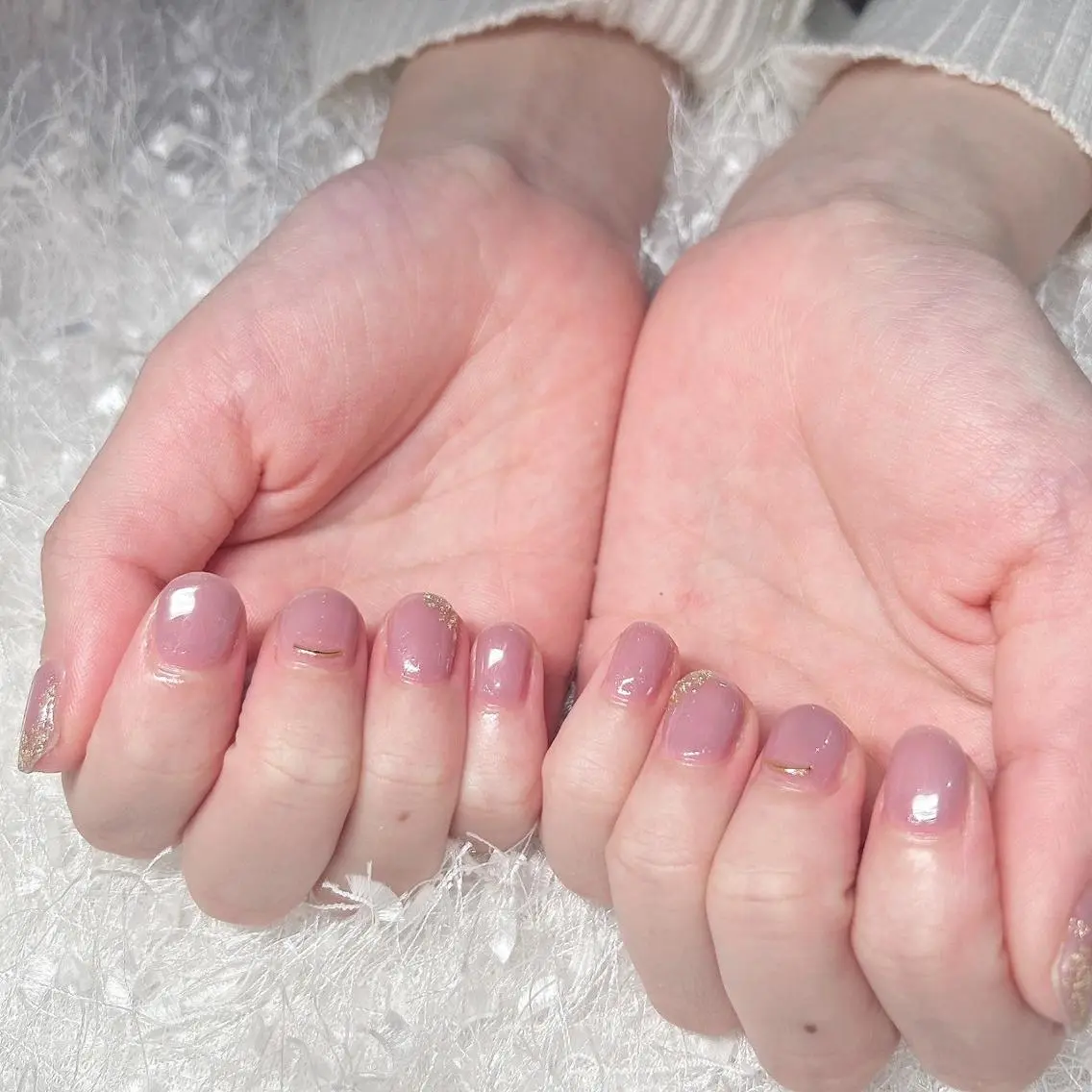 ネイル 長さ出し フレンチネイル ジェルネイル グラデーション 韓国ネイル ハンドネイル Nail&eye Belire 新宿のネイルデザイン