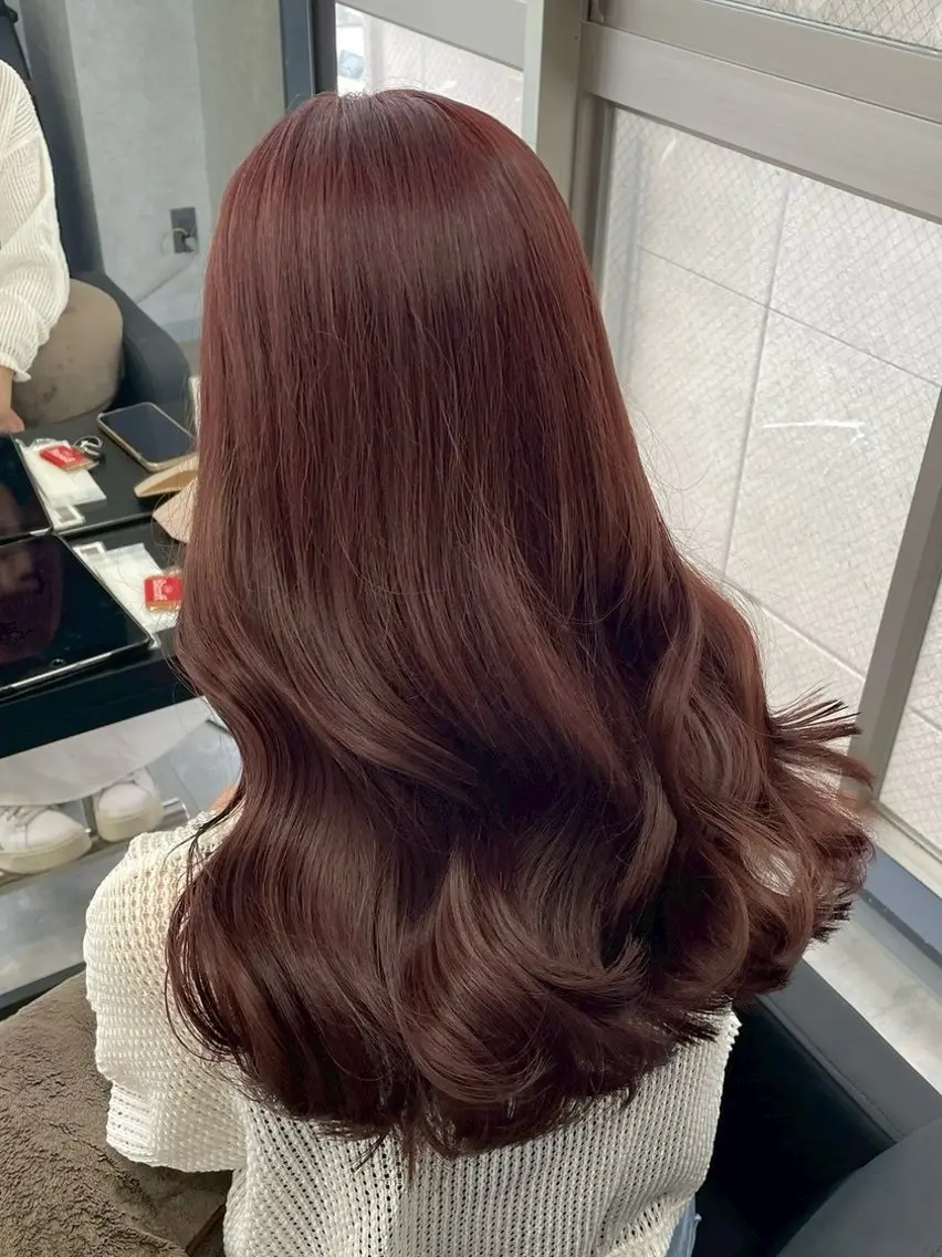 『韓国っぽ艶カラー🇰🇷』暖色カラー🍒＋トリートメントの写真