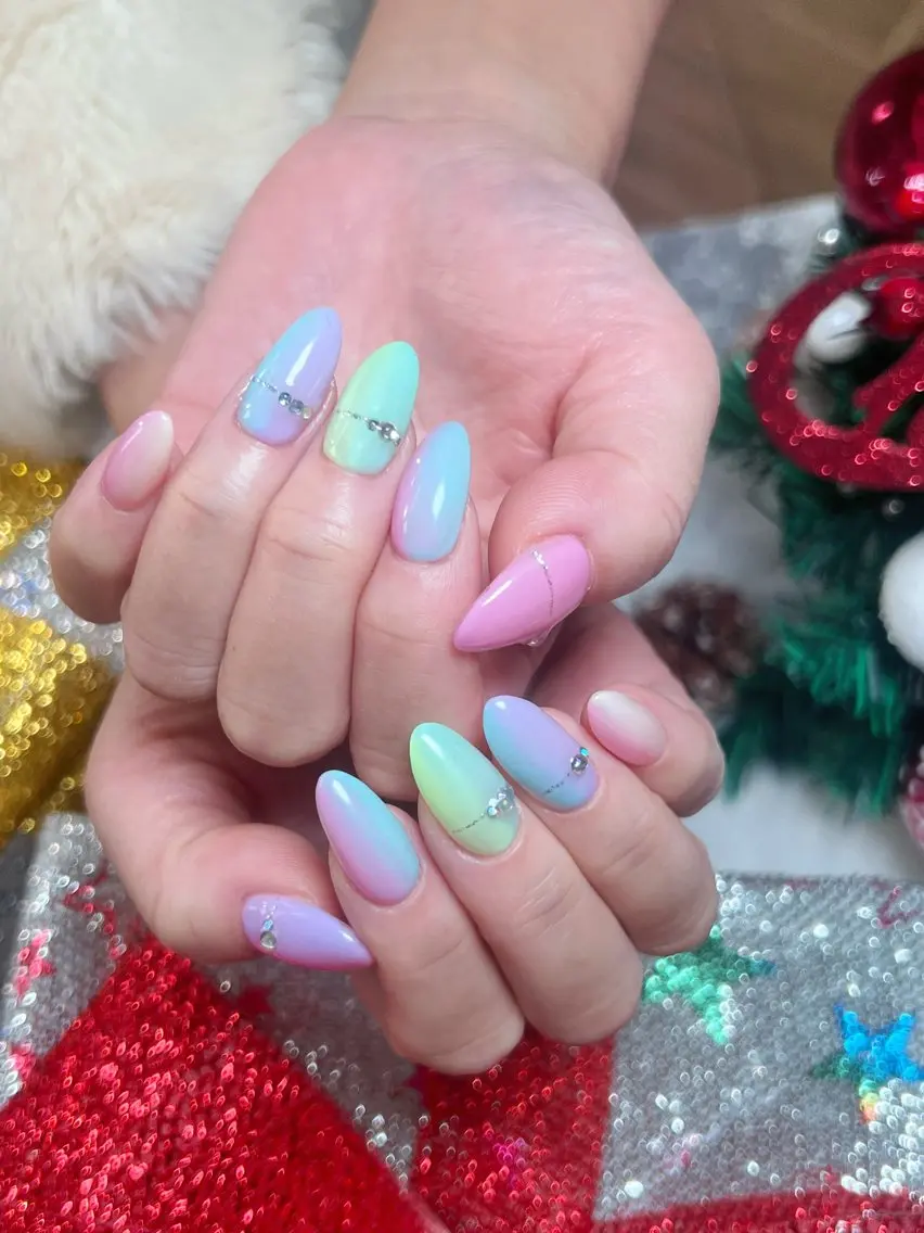 ネイル ロングネイル 持ち込み スカルプネイル 冬ネイル クリスマス ハンドネイル Painty nailのネイルデザイン