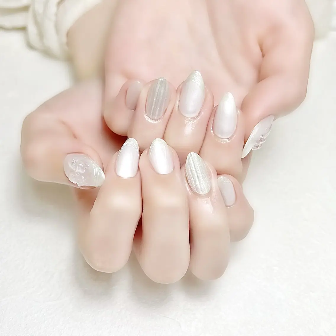 ネイル フレンチネイル オフィスネイル ワンホンネイル rouse nail RISATOのネイルデザイン