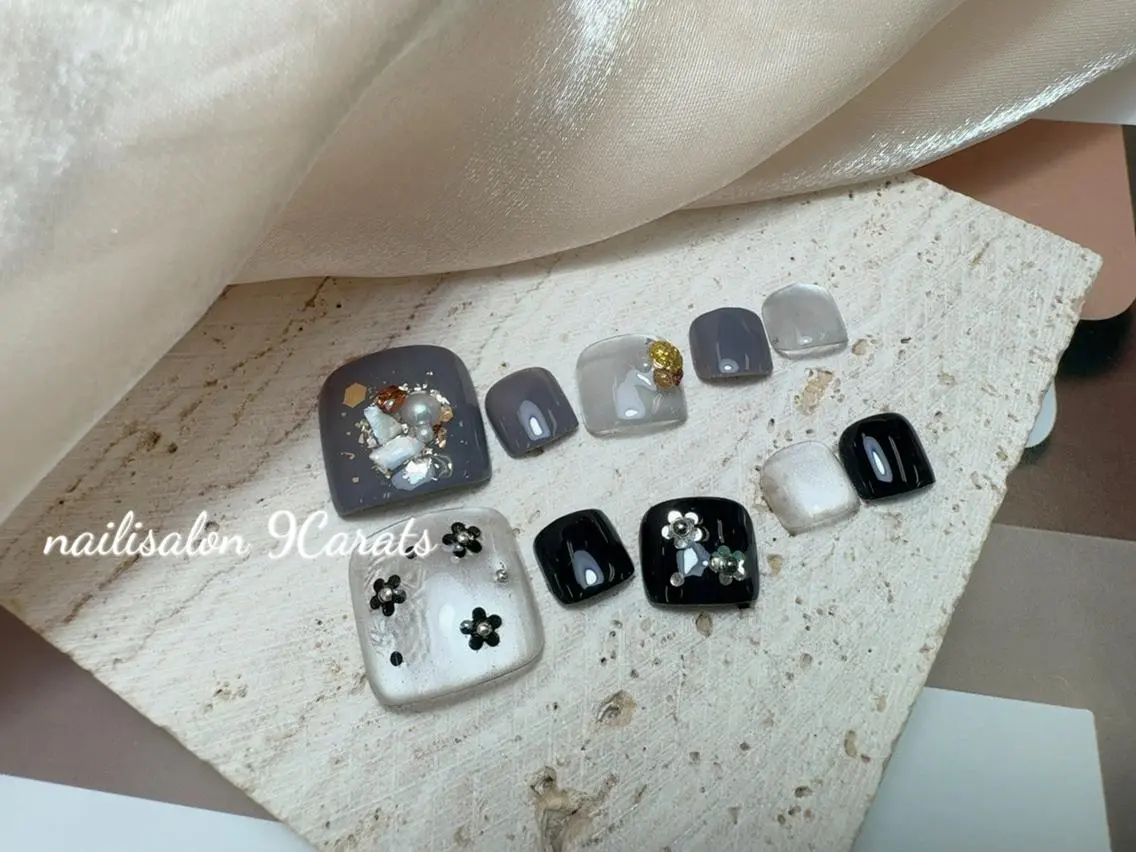 ネイル 💜ワンホンネイル ナインカラット💎のネイルデザイン