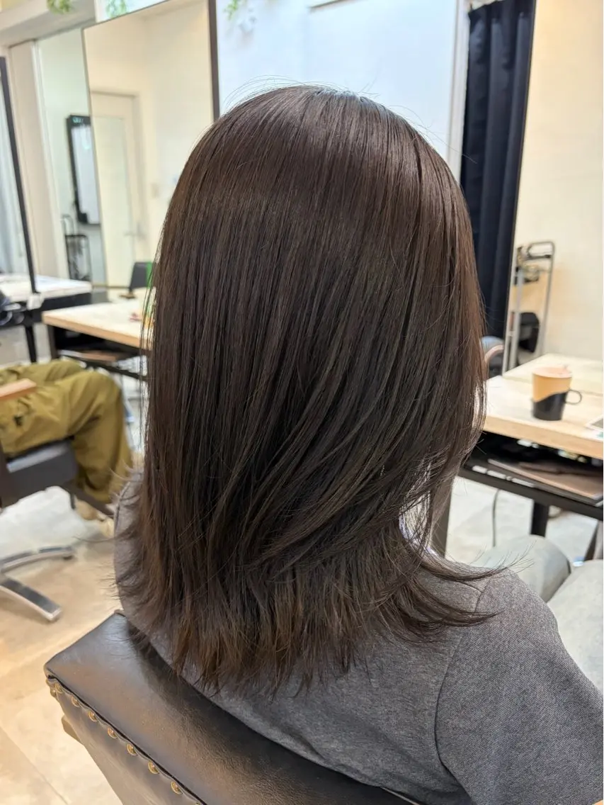 ミディアム カラー 🥀韓国ヘア🥀 宮津真菜のヘアスタイル