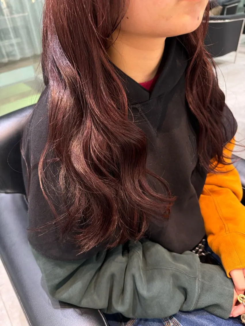 ロング カラー ブラウンカラー ピンクカラー ピンクブラウン 🍪ﾖｼｲﾊﾙﾈ🍪 ﾗﾍﾞﾝﾀﾞｰｶﾗｰのヘアスタイル