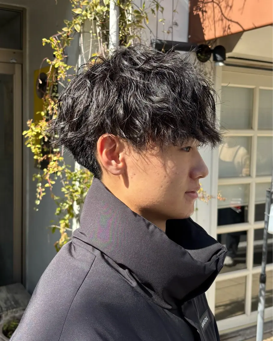 ミディアム パーマ メンズ ミディアムパーマ メンズパーマ スパイラルパーマ メンズパーマ /マッシュ/ヨシダのヘアスタイル