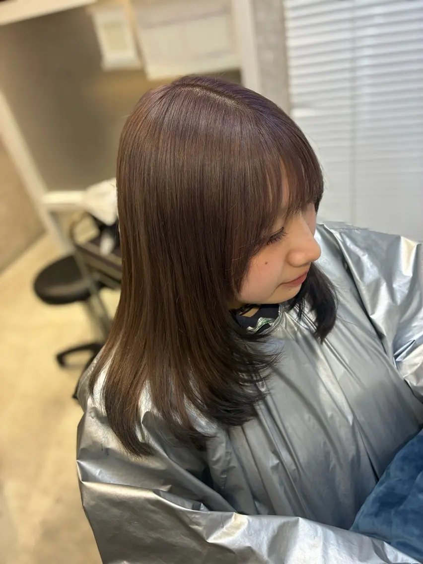 ミディアム ヘアカラー ブリーチモデル募集 ʟᴇɪ.れいのヘアスタイル