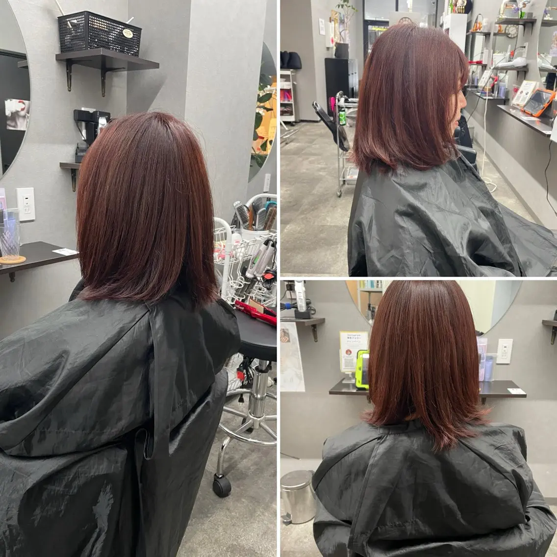 ミディアム カラー カット ヘアカラー ヘアセット 🌹ミラクル美容師 🌹くっぽのヘアスタイル