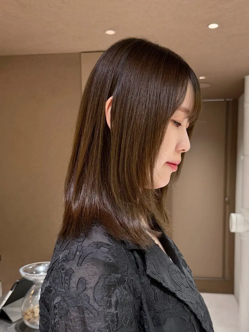 セミロング カラー カット ヘアカラー トリートメント 🎀髪質改善🎀 恵比寿/sayuのヘアスタイル