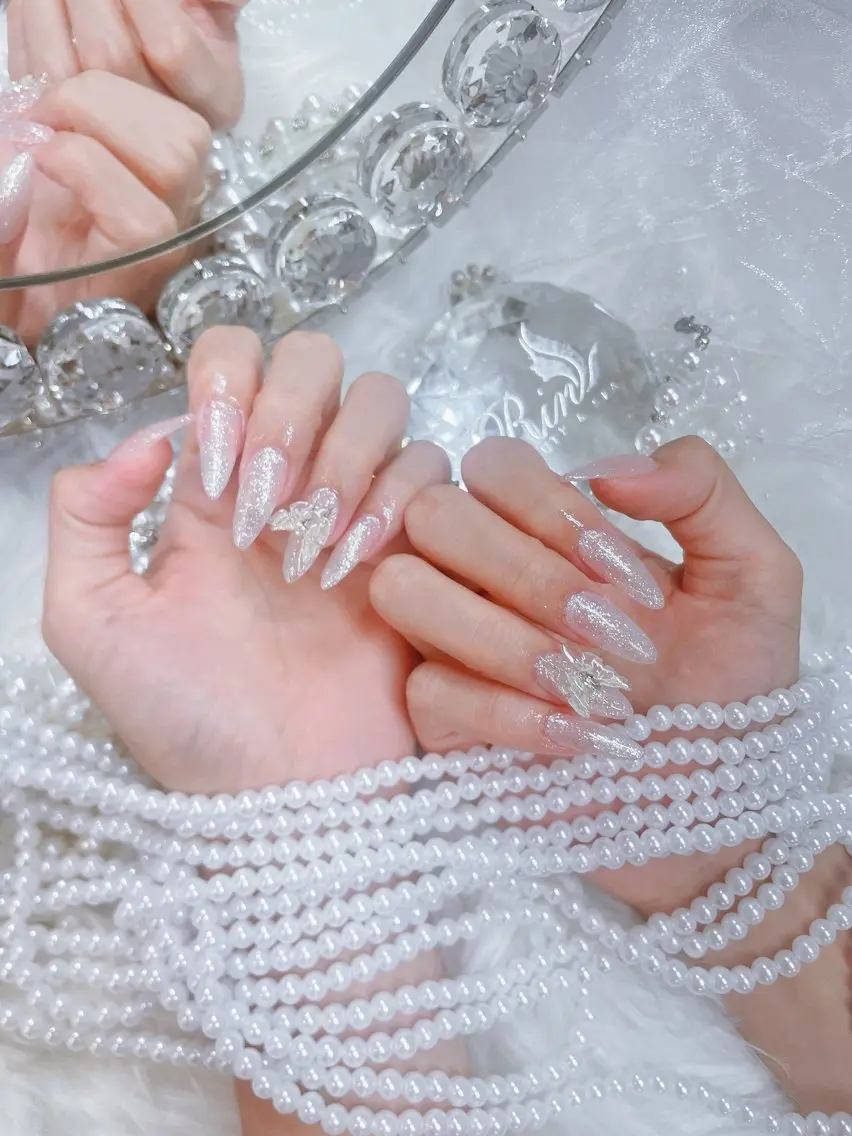 ネイル クリアネイル ドット フットネイル ジェルネイル グリーン ハンドネイル Rin Nail 新大久保店のネイルデザイン