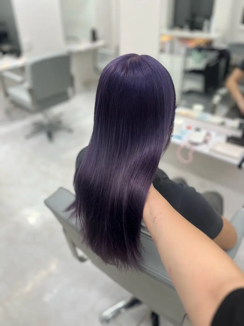 セミロング カラー ヘアアレンジ ヘアカラー トリートメント ヘアセット 🩶【推しハイトーン 】yuzu🩶のヘアスタイル