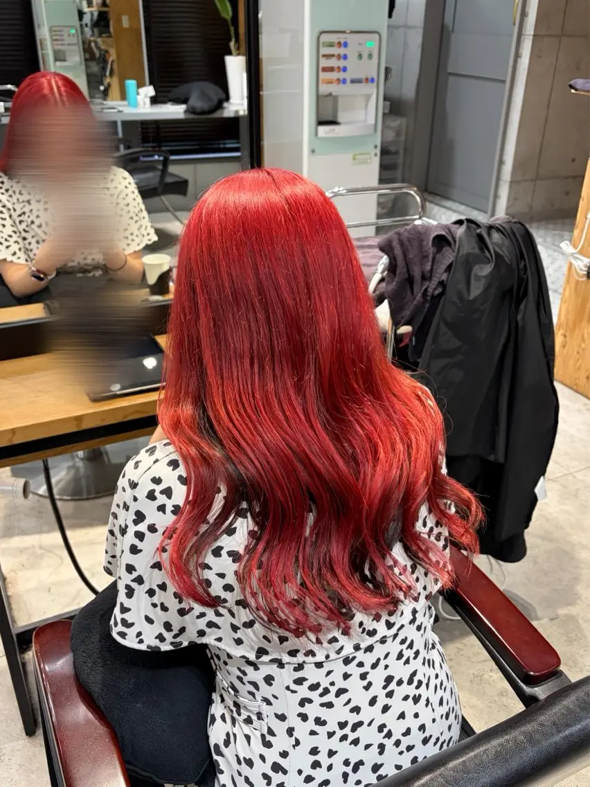 ロング カラー カット ヘアカラー リナ⚡️ newi池袋のヘアスタイル
