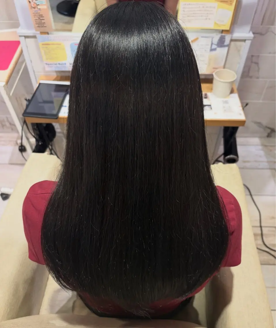 カラー 黒髪 ブルーカラー ブルーブラック ヘアカラー カラーモデル/蒲田/ 巻寄しおんのヘアスタイル