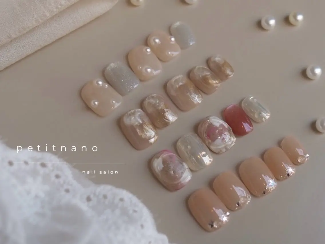 ネイル ニュアンスネイル 春ネイル nail◯ petitnanoのネイルデザイン