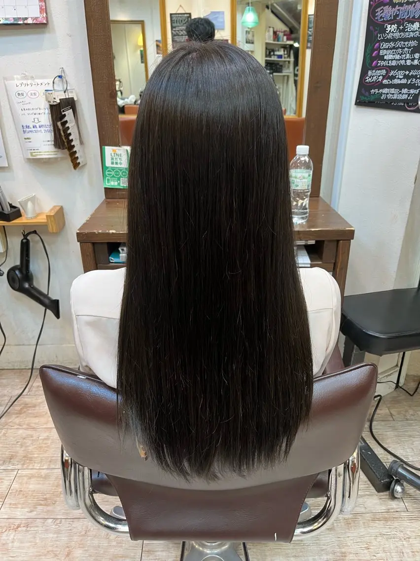 ロング カラー アッシュ 縮毛矯正 トリートメント ヘアカラー 関 健二郎のヘアスタイル