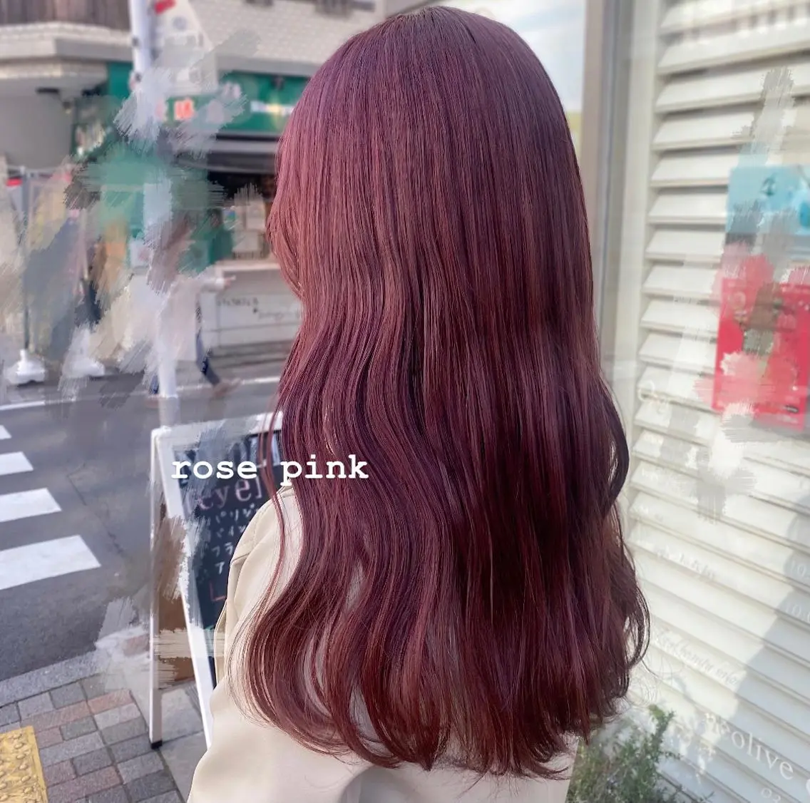 ロング カラー ブリーチ ピンクカラー ローズカラー ツカハラ リリカ 👒柔らかカラー👒のヘアスタイル
