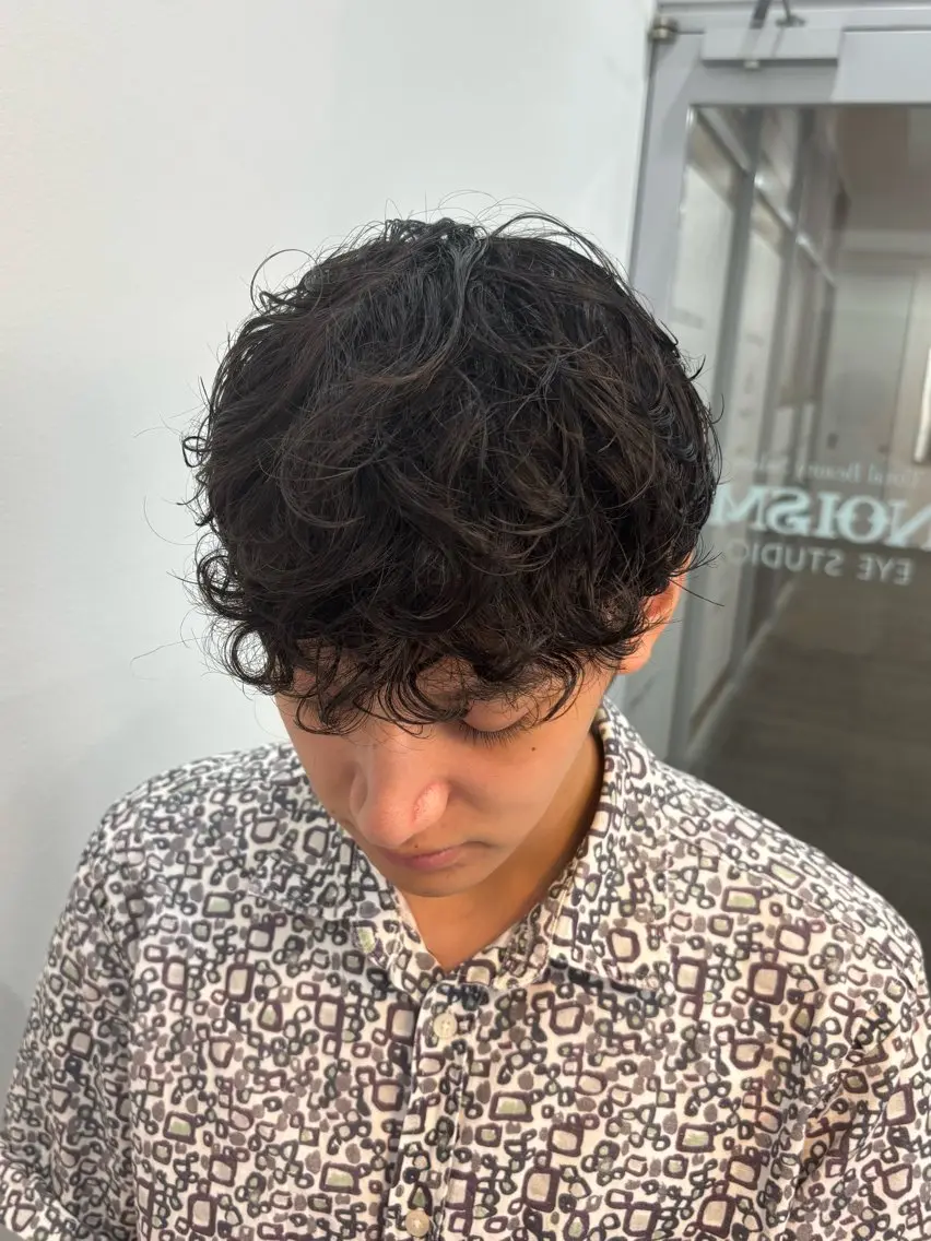 パーマ メンズ カット パーマ メンズスタイリスト✨ 助川龍哉のヘアスタイル