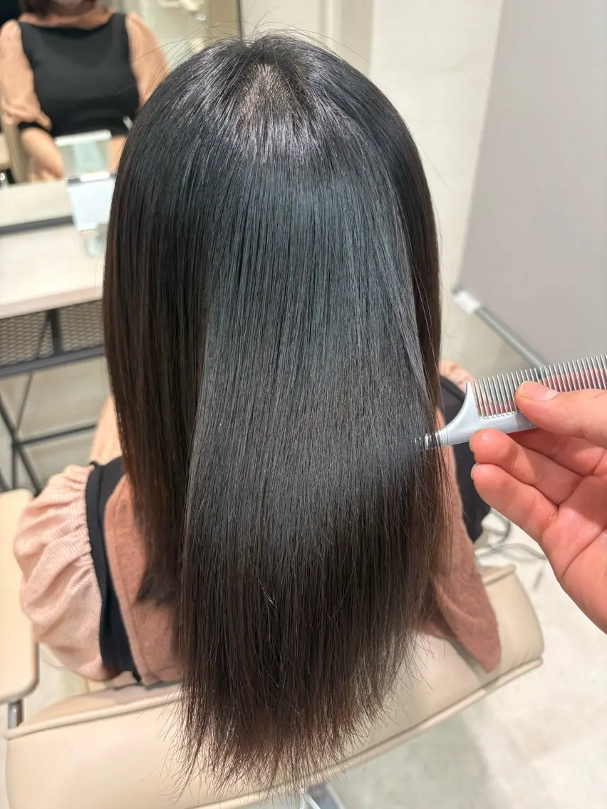 ロング 縮毛矯正 ストレート特化小野 凛太郎のヘアスタイル