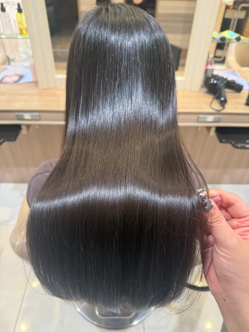 ロング 縮毛矯正 カラーモデル募集中 ヒライミハネのヘアスタイル