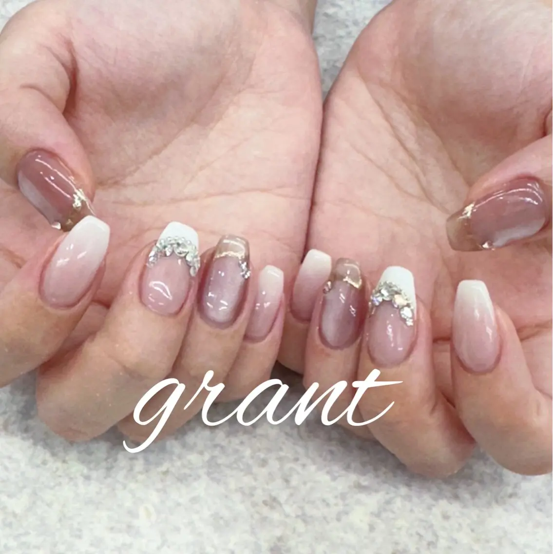 ネイル フレンチネイル シンプルネイル ハンドネイル nailsalon grantのネイルデザイン