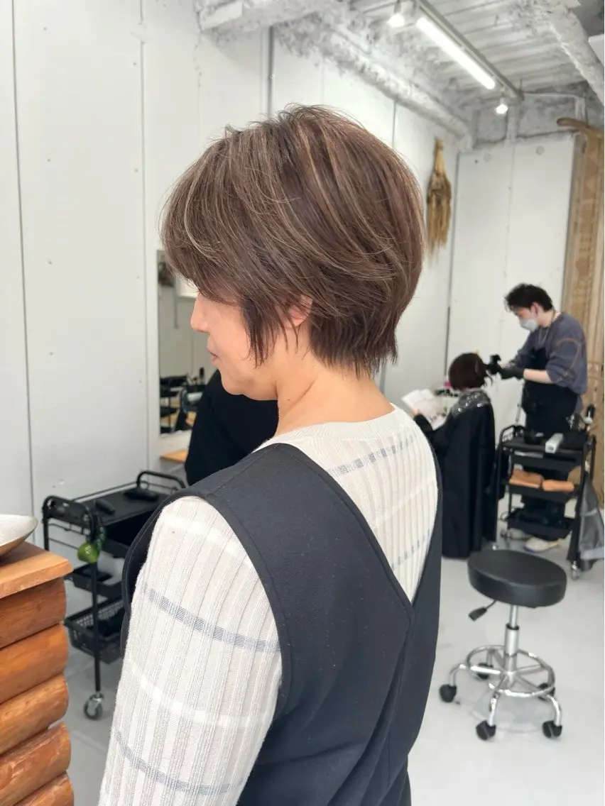 ショート ハイライト ショートヘア ショートボブ／川崎 子安健太のヘアスタイル