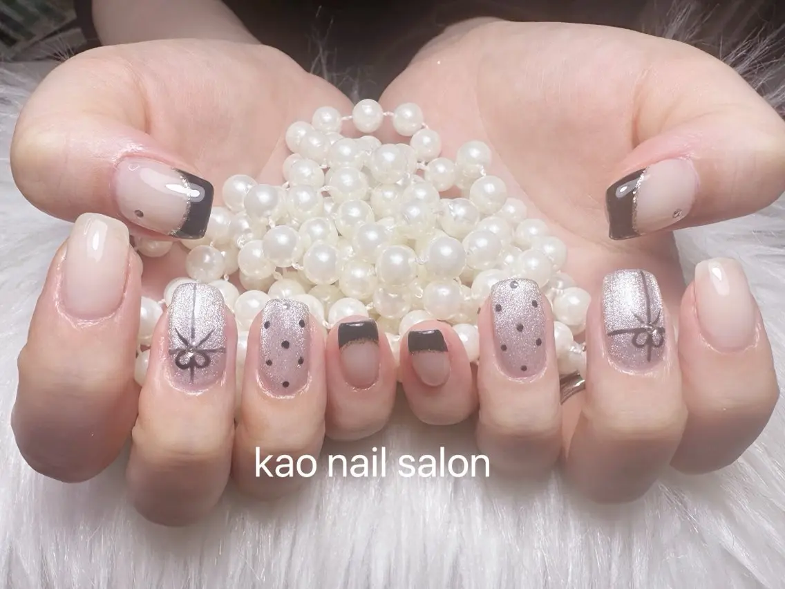 ネイル ハンドネイル kao nail マグネット/長さだしのネイルデザイン