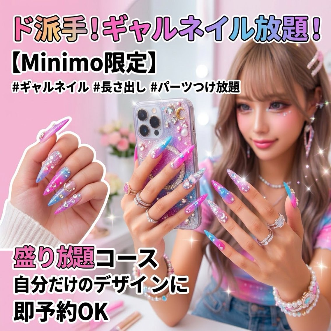 ロング ハンドネイル ネイルサロン マニストのネイルデザイン
