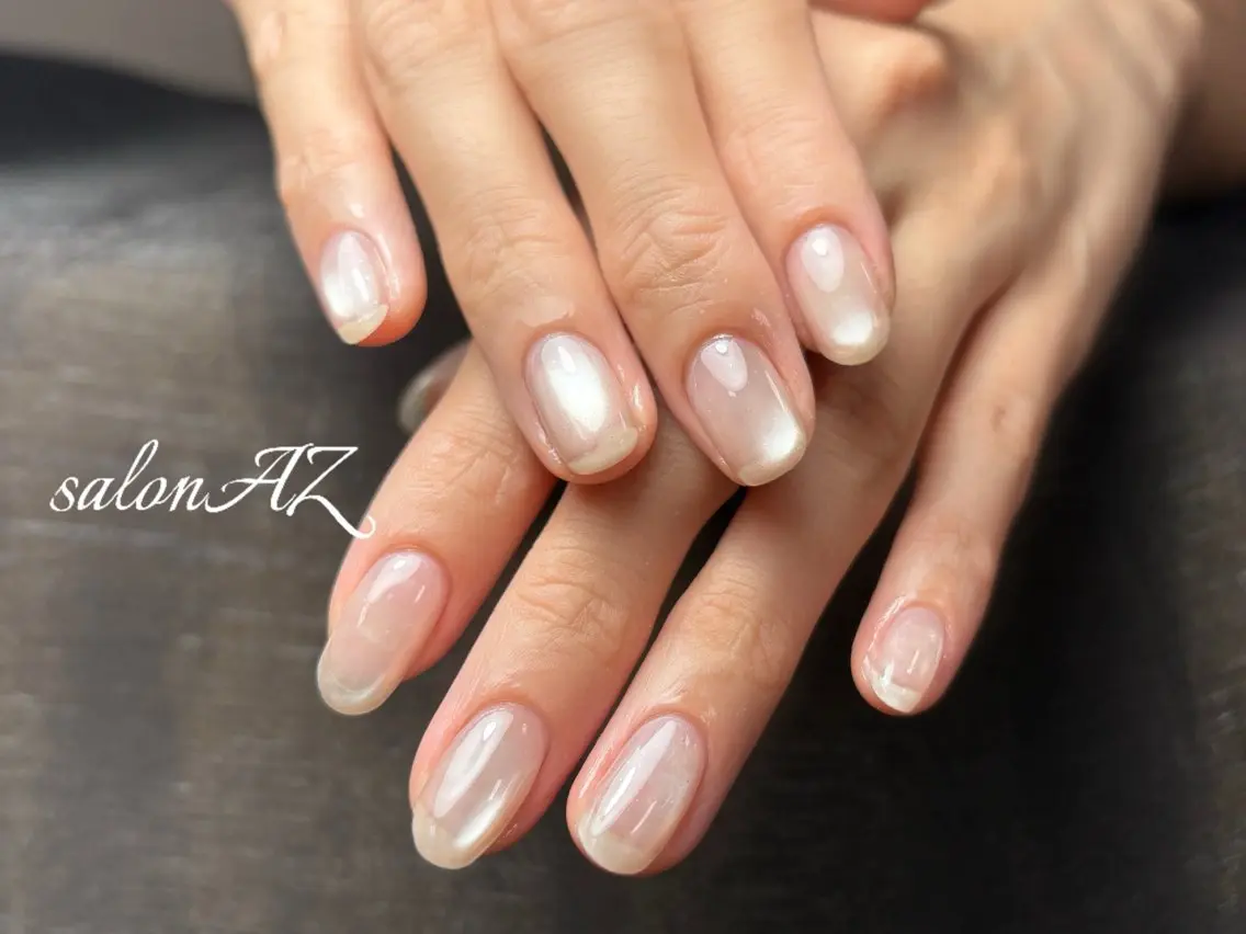 ネイル アートネイル 長さ出し フットネイル フレンチネイル ジェルネイル salon AZのネイルデザイン