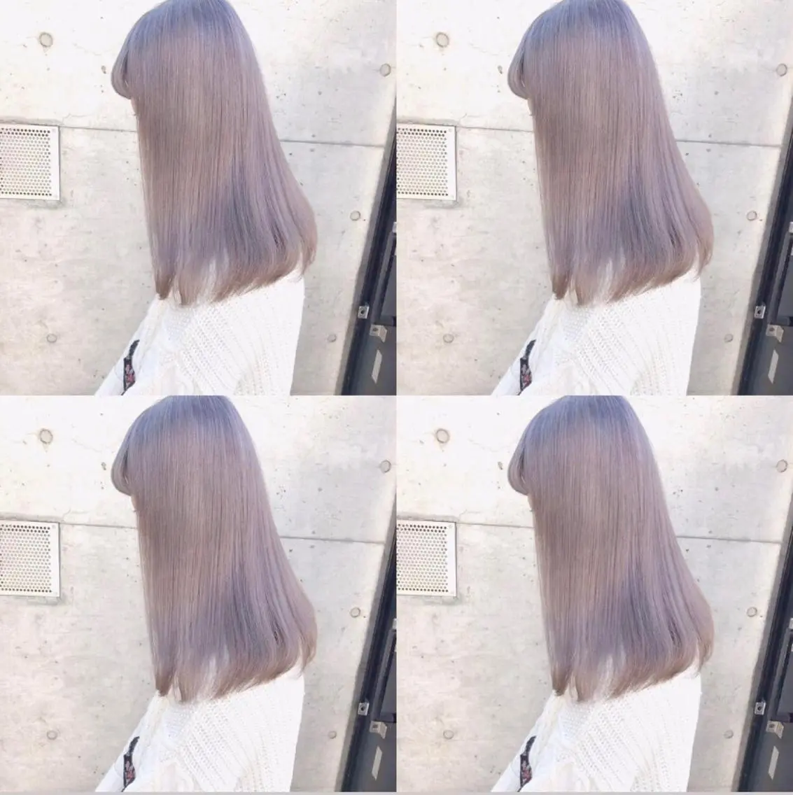 セミロング アッシュ アッシュグレー パープルカラー 外国人風カラー ヘアカラー トリートメント ヘアセット メンズ特化モテヘア 🌙Nanakaのヘアスタイル