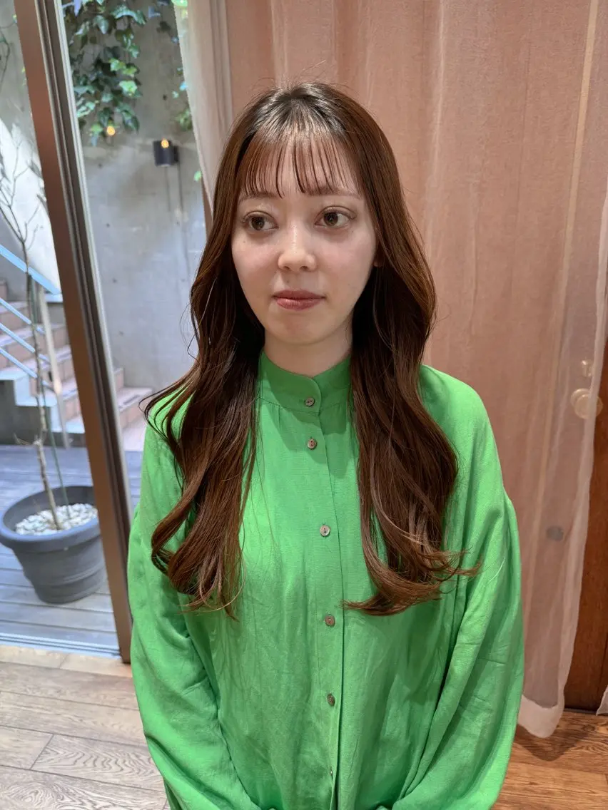 ミディアム パーマ ミディアムパーマ カット 大橋 芽衣のヘアスタイル