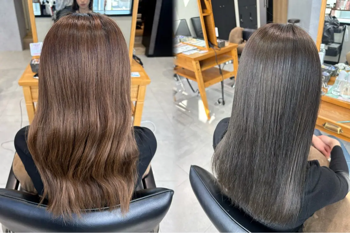 セミロング ヘアカラー カラーモデル募集 ✨🤍モモハ🤍✨のヘアスタイル