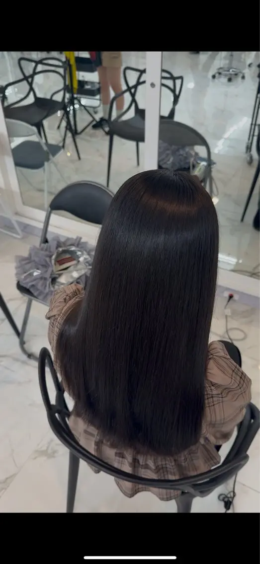ロング カラー りきと🦋河原町 縮毛矯正/艶カラーのヘアスタイル