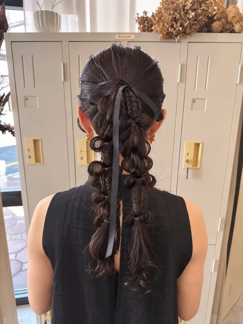 ロング ヘアアレンジ ヘアセット 高橋 那美のヘアスタイル