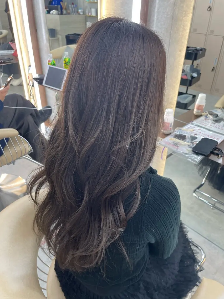 ロング カット ヘアカラー トリートメント ボブ/韓国ヘア 美髪矯正🦋村松優斗のヘアスタイル
