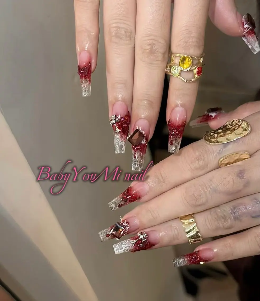 ネイル オーロラネイル フラワーネイル フットネイル フレンチネイル ジェルネイル ハンドネイル BabyYouMi nailのネイルデザイン