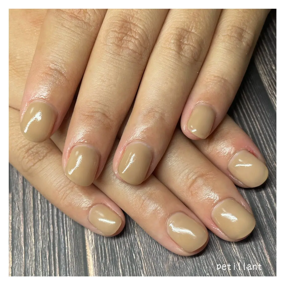 ネイル ワンカラーネイル ピンク nail salon petillantのネイルデザイン