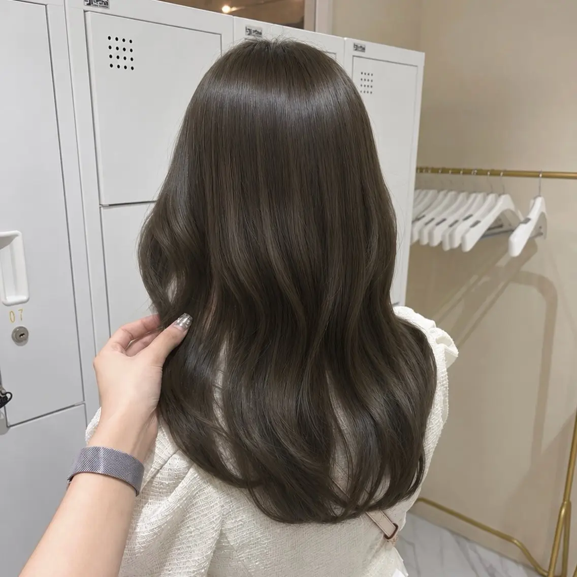 ロング カット ヘアカラー オリーブカラー🍐/ 韓国レイヤー/toaのヘアスタイル