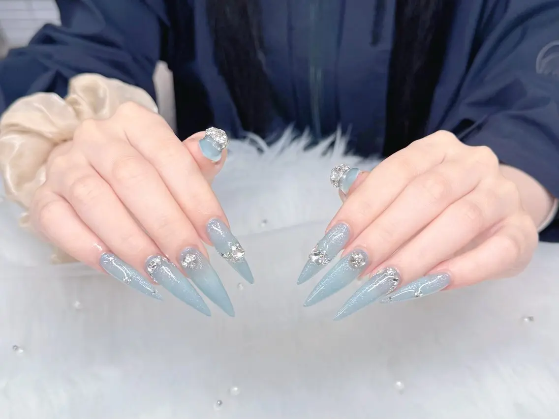 ネイル ジェルネイル ガーリー 韓国ネイル 持ち込み ワンホンネイル ハンドネイル GOHOUBI Nail 心斎橋店のネイルデザイン