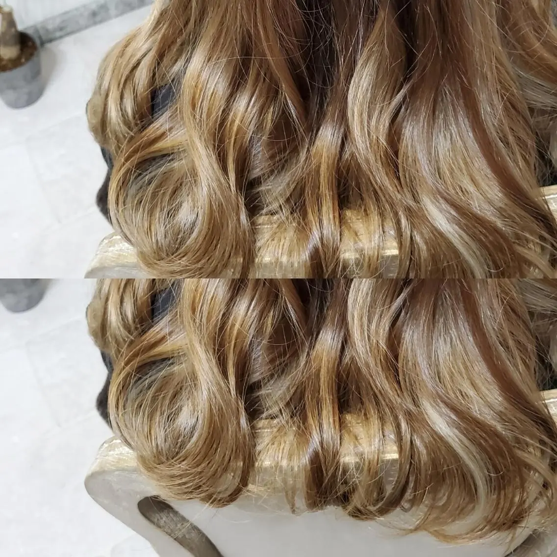 ロング カラー ヘアアレンジ ブリーチ ハイライトカラー ハイライト See by merのマツエク・マツパデザイン